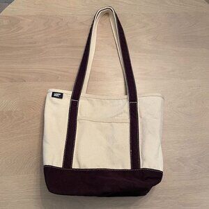 Lands End Medium Cotton Tote EUC